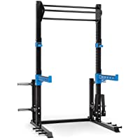 CapitalSports Amazor Eco - Media Jaula de Potencia Multifuncional- Landmine Doble- Barra dominadas- Brazos Seguridad de…